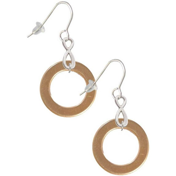 Delight Jewelry Acrylic 7/8" Ring Goldtone Silver tone Infinity French Earrings