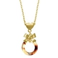 thumbnail image 1 of Delight Jewelry Acrylic 7/8" Ring with 4mm Crystal Mixed Brown and Yellow Gold tone Heart Necklace, 1 of 4