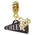 thumbnail image 1 of Delight Jewelry Acrylic Black Cheer Megaphone - Gold-tone Rope Charm Bead Dangle with Mini 2025, 1 of 4