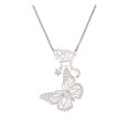 thumbnail image 1 of Delight Jewelry Acrylic Cut Out Butterfly Mirror Silvertone Dream Big Pendant Necklace, 25", 1 of 4