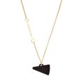 thumbnail image 1 of Delight Jewelry Acrylic Large Black Megaphone - Gold-tone Class of 2026 Delicate Bar Necklace, 18.75", 1 of 4