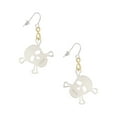 thumbnail image 1 of Delight Jewelry Acrylic Large Clear Skull Gold Tone Infinity French Earrings, 1 of 4