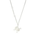 thumbnail image 1 of Delight Jewelry Acrylic Large Clear Skull - Silvertone Class of 2026 Delicate Bar Necklace, 18.75", 1 of 4