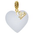thumbnail image 1 of Delight Jewelry Acrylic Large Imitation Pearl Heart - Gold-tone Rope Charm Bead Dangle with Mini 2025, 1 of 4