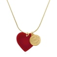 thumbnail image 1 of Delight Jewelry Acrylic Large Maroon Heart - Goldtone Engraved Congrats Class of 2026 Charm Necklace, 18", 1 of 4