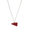 thumbnail image 1 of Delight Jewelry Acrylic Large Maroon Megaphone - Silvertone Class of 2026 Delicate Bar Necklace, 18.75", 1 of 4