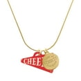 thumbnail image 1 of Delight Jewelry Acrylic Large Red Cheer Megaphone - Goldtone Engraved Congrats Class of 2026 Charm Necklace, 18", 1 of 4
