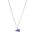 thumbnail image 1 of Delight Jewelry Acrylic Navy Cheer Megaphone - Silvertone Class of 2026 Delicate Bar Necklace, 18.75", 1 of 4