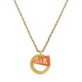 thumbnail image 1 of Delight Jewelry Acrylic Orange Cheer Megaphone - Goldtone Class of 2026 Affirmation Ring Necklace, 23", 1 of 4