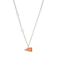 thumbnail image 1 of Delight Jewelry Acrylic Orange Cheer Megaphone - Silvertone Class of 2026 Delicate Bar Necklace, 18.75", 1 of 4