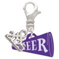 thumbnail image 1 of Delight Jewelry Acrylic Purple Cheer Megaphone - Silver-tone Clip on Charm with Mini Year 2025, 1 of 4