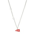 thumbnail image 1 of Delight Jewelry Acrylic Red Cheer Megaphone - Silvertone Class of 2026 Delicate Bar Necklace, 18.75", 1 of 4