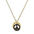 thumbnail image 1 of Delight Jewelry Acrylic Small Black Peace Sign - Goldtone Class of 2026 Affirmation Ring Necklace, 23", 1 of 4