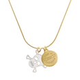 thumbnail image 1 of Delight Jewelry Acrylic Small Mirror Skull - Goldtone Engraved Congrats Class of 2026 Charm Necklace, 18", 1 of 4