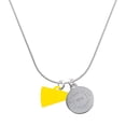 thumbnail image 1 of Delight Jewelry Acrylic Yellow Megaphone - Silvertone Engraved Congrats Class of 2026 Charm Necklace, 18", 1 of 4