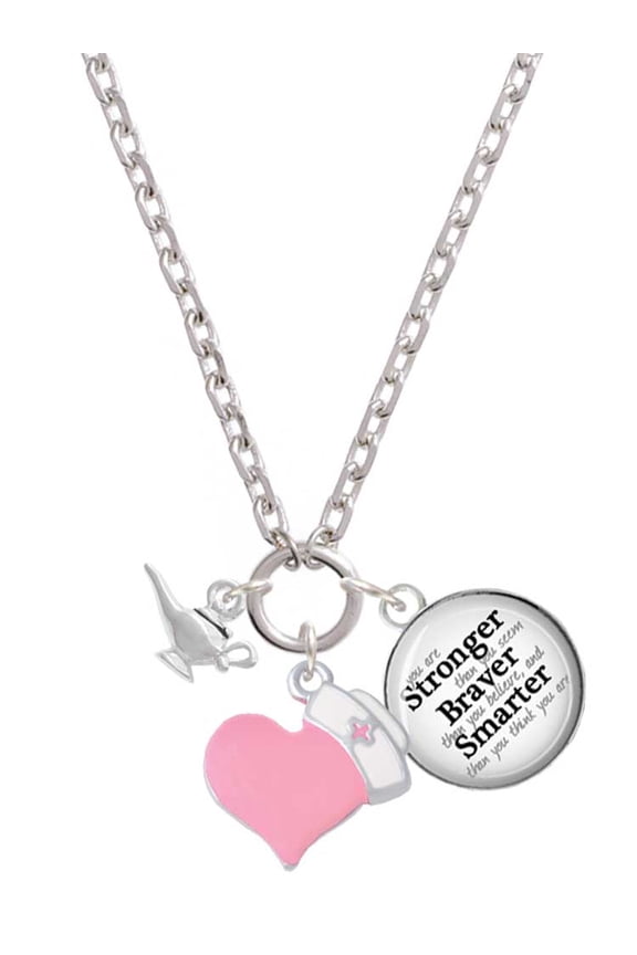 Aladdin's Lamp - Light Pink Heart Nurse Strong Zoe Necklace