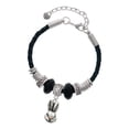 thumbnail image 1 of Delight Jewelry Antiqued Bunny Head Mother Celtic Knot Leather Bead Bracelet, 7"+2" Extender, 1 of 1