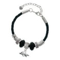 thumbnail image 1 of Delight Jewelry Antiqued Razorback Granddaughter Celtic Knot Leather Bead Bracelet, 7"+2" Extender, 1 of 4