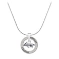 thumbnail image 1 of Delight Jewelry Antiqued Razorback Hockey Ring Charm Necklace, 18", 1 of 4