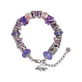thumbnail image 1 of Delight Jewelry Antiqued Razorback Purple Butterfly Bracelet, 1 of 4