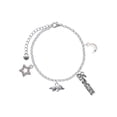 thumbnail image 1 of Delight Jewelry Antiqued Razorback Silvertone Dream Big Charm Bracelet, 7.5+2" Extender, 1 of 4