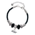 thumbnail image 1 of Delight Jewelry Antiqued Razorback Wife Celtic Knot Leather Bead Bracelet, 7"+2" Extender, 1 of 4