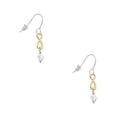 thumbnail image 1 of Delight Jewelry April - Clear Crystal Bicone Gold Tone Infinity French Earrings, 1 of 4