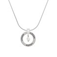 thumbnail image 1 of Delight Jewelry April - Clear Crystal Bicone Laugh Ring Charm Necklace, 18", 1 of 4