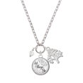 thumbnail image 1 of Delight Jewelry April - Clear Crystal Bicone Let Things Go Fall Zoey Charm Necklace, 28", 1 of 4