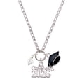 thumbnail image 1 of Delight Jewelry April - Clear Crystal Bicone - Silvertone Class of 2026 Graduation Zoey Charm Necklace, 28", 1 of 4