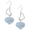 thumbnail image 1 of Delight Jewelry Baby Boy Blue Heart with Baby Feet Open Heart French Earrings, 1 of 4