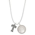 thumbnail image 1 of Delight Jewelry Black Nickeltone Crystal Initial - T - Beaded Border - To the World You are a Mother Locket Necklace, 1 of 4