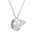 thumbnail image 1 of Delight Jewelry Black Nickeltone Large AB Crystal Sabre Tooth Let Things Go Fall Zoey Charm Necklace, 28", 1 of 4