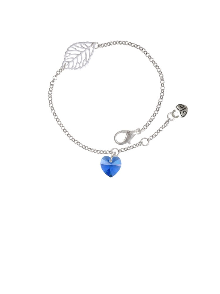 Delicate Bracelet With Blue Heart Dainty Blue Opal Heart Bracelet - Main Image
