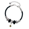 thumbnail image 1 of Delight Jewelry Brown Crystal Bicone Godmother Celtic Knot Leather Bead Bracelet, 7"+2" Extender, 1 of 4