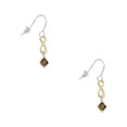 thumbnail image 1 of Delight Jewelry Brown Crystal Bicone Gold Tone Infinity French Earrings, 1 of 4