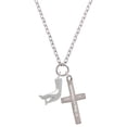 thumbnail image 1 of Delight Jewelry Buddha Hand (Charity & Compassion) Be Strong and Courageous Engraved Cross Zoey Necklace, 28", 1 of 4