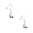 thumbnail image 1 of Delight Jewelry Cheer Heart with AB Crystal Gold Tone Infinity French Earrings, 1 of 4