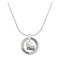 thumbnail image 1 of Delight Jewelry Cheer Heart with AB Crystal Hockey Ring Charm Necklace, 18", 1 of 4