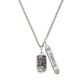 thumbnail image 1 of Delight Jewelry Cherry Blossom Chinese Lantern Silvertone Family Bar Charm Necklace, 23", 1 of 1