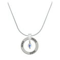 thumbnail image 1 of Delight Jewelry Clear AB Crystal Bicone Hero Ring Charm Necklace, 18", 1 of 4