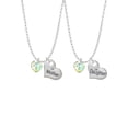 thumbnail image 1 of Delight Jewelry Clear AB Crystal Heart Mother & Daughter Heart Necklaces (Set of 2), 19"+2", 1 of 4