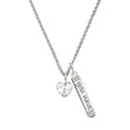 thumbnail image 1 of Delight Jewelry Clear Crystal Heart Silvertone Live the Life You Have Imagined Bar Charm Necklace, 23", 1 of 4