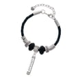 thumbnail image 1 of Delight Jewelry Courage Strength Wisdom Honesty - Bar Best Friend Celtic Knot Leather Bead Bracelet, 7"+2" Extender, 1 of 4
