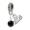thumbnail image 1 of Delight Jewelry Crystal Black Channel Drop - Silver-tone Rope Charm Bead Dangle with Mini 2025, 1 of 4