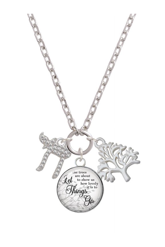 Crystal Chai Let Things Go Fall Zoey Charm Necklace, 28"