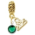 thumbnail image 1 of Delight Jewelry Crystal Green Channel Drop - Gold-tone Rope Charm Bead Dangle with Mini 2025, 1 of 4