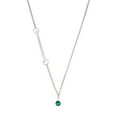thumbnail image 1 of Delight Jewelry Crystal Green Channel Drop - Silvertone Class of 2026 Delicate Bar Necklace, 18.75", 1 of 4