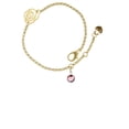 thumbnail image 1 of Delight Jewelry Crystal Light Pink Channel Drop Gold-tone Rose Link Chain Bracelet, 6.25"+1.75" Extender, 1 of 4