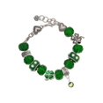 thumbnail image 1 of Delight Jewelry Crystal Lime Green Channel Drop - Green Irish Luck Bead Charm Bracelet, 7.5", 1 of 4